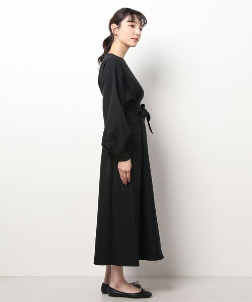 STYLEMIXER（スタイルミキサー）の「ウエストタックフレアワンピース（ワンピース・レディース・イエロー系その他/ライトベージュ/ブラック/ダークオレンジ・SMALL/MEDIUM）」の5枚目の写真