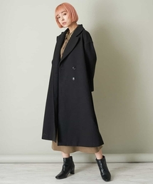 A de a.v.v | フェイクウールサイドスリットロングコート(ステンカラーコート)