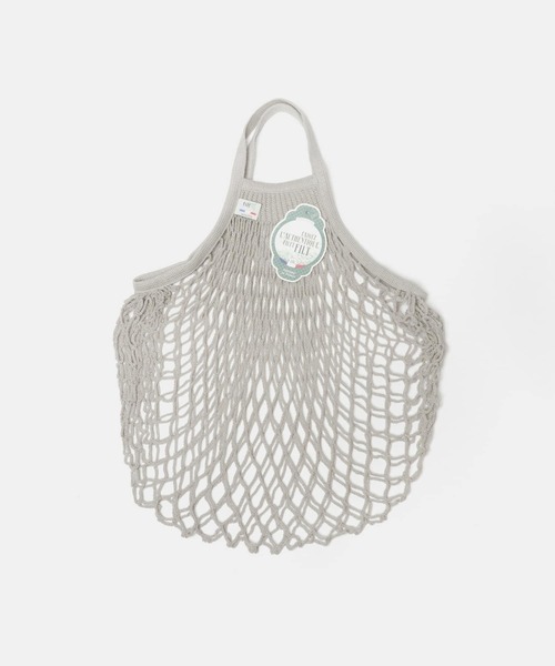 SENSE OF PLACE by URBAN RESEARCH（センスオブプレイスバイアーバンリサーチ）の「BLOMSTER　FILT ネットバッグ M（エコバッグ/サブバッグ・レディース・ベージュ/アイボリー/ライトグレー・ONE）」の4枚目の写真