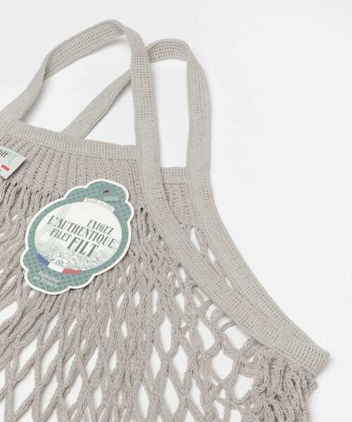 SENSE OF PLACE by URBAN RESEARCH（センスオブプレイスバイアーバンリサーチ）の「BLOMSTER　FILT ネットバッグ M（エコバッグ/サブバッグ・レディース・ベージュ/アイボリー/ライトグレー・ONE）」の8枚目の写真