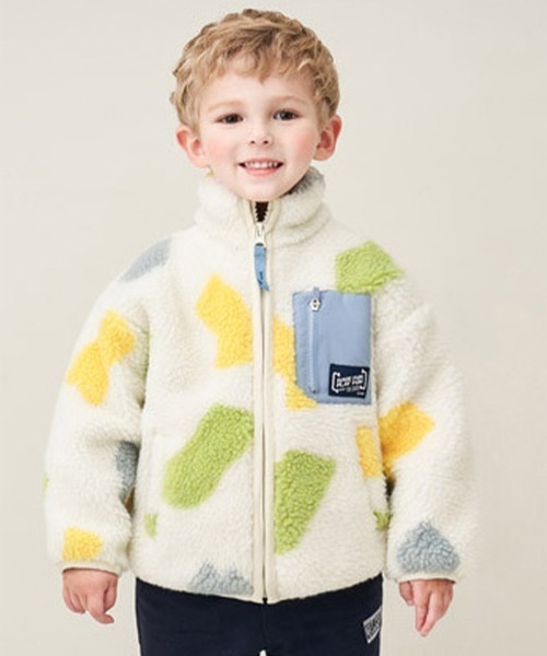 JELISPOON（ジェリスプーン）の「キッズ パステルモコモコボアブルゾン（ブルゾン・キッズ・アイボリー・110cm/100cm/120cm/130cm/140cm/150cm）」の2枚目の写真