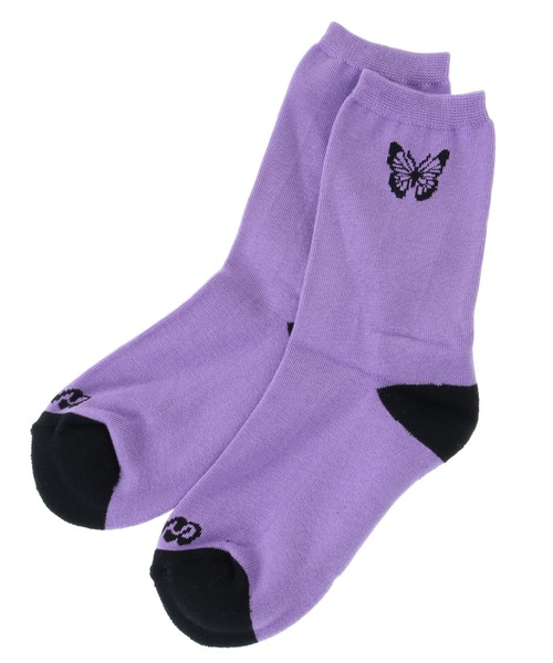 Candy Stripper（キャンディストリッパー）の「CND BUTTERFLY ソックス（ソックス/靴下・レディース・ブラック/オフホワイト/ラベンダー・FREE）」の3枚目の写真