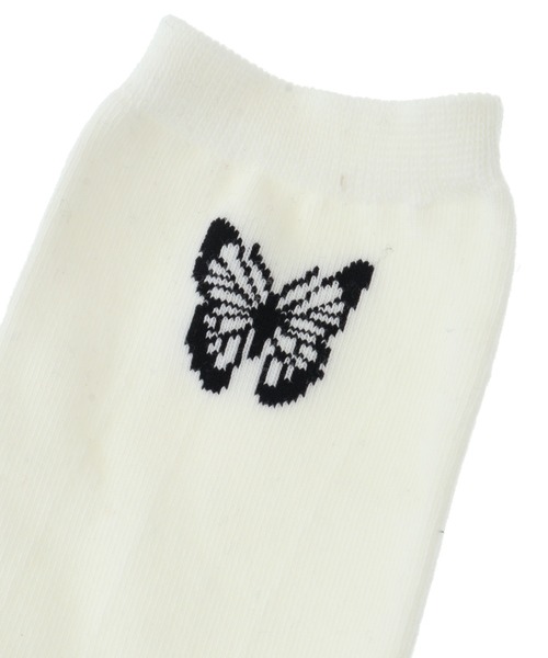 Candy Stripper（キャンディストリッパー）の「CND BUTTERFLY ソックス（ソックス/靴下・レディース・ブラック/オフホワイト/ラベンダー・FREE）」の5枚目の写真