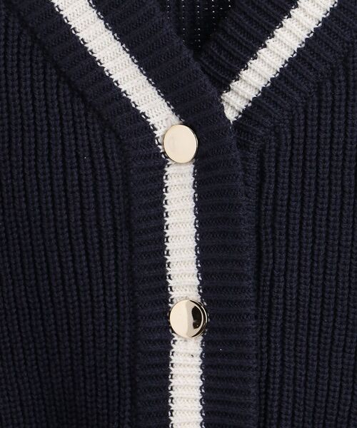 MAJESTIC LEGON（マジェスティックレゴン）の「バイカラーラインニットカーディガン（カーディガン/ボレロ・レディース・アイボリー/グリーン/ネイビー・MEDIUM）」の8枚目の写真