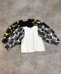 TEVALT | BIGフラワープリントバナナスリーブトップス(Tシャツ/カットソー)