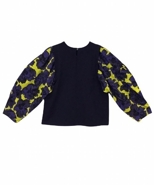 TEVALT(ヴァレット)の「BIGフラワープリントバナナスリーブトップス(Tシャツ/カットソー・レディース・ネイビー/アイボリー・38)」の13枚目の写真