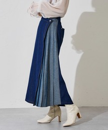 《WEB限定》デニム配色アシメスカート