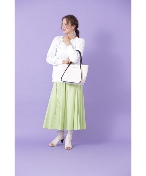 JILL STUART(ジルスチュアート)の「◆パイピングトートバッグ(トートバッグ・レディース・ブラウン/ホワイト・フリ-)」の7枚目の写真