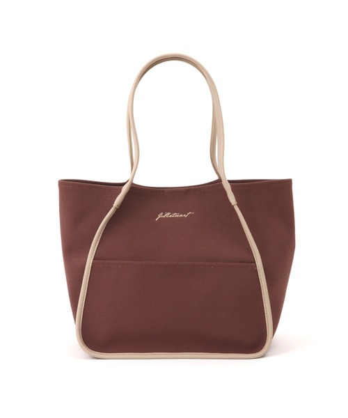JILL STUART(ジルスチュアート)の「◆パイピングトートバッグ(トートバッグ・レディース・ブラウン/ホワイト・フリ-)」の4枚目の写真