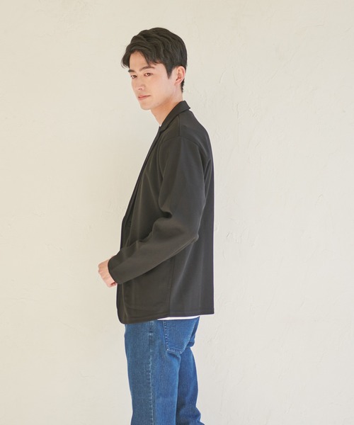 Blue Standard (ブルースタンダード)の「【BLUE STANDARD/ブルースタンダード】カットテーラードジャケット ジャケット専用Tシャツ 2点セット(テーラードジャケット・メンズ・チャコールグレー/ブラック/ネイビー・X-LARGE/MEDIUM/LARGE)」の7枚目の写真