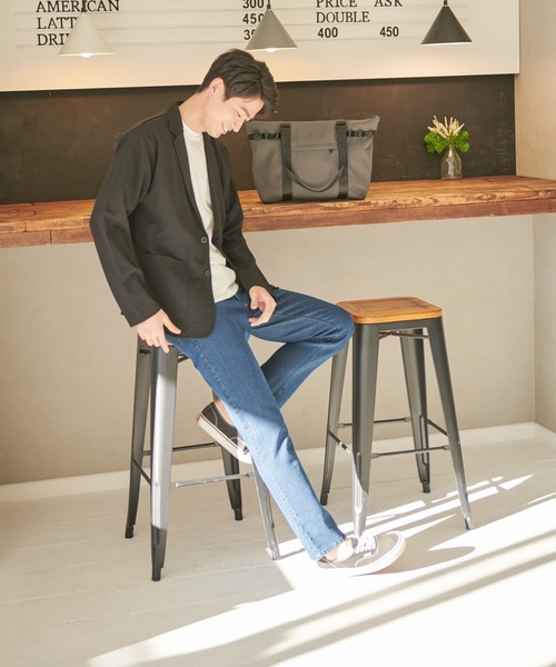 Blue Standard (ブルースタンダード)の「【BLUE STANDARD/ブルースタンダード】カットテーラードジャケット ジャケット専用Tシャツ 2点セット(テーラードジャケット・メンズ・チャコールグレー/ブラック/ネイビー・X-LARGE/MEDIUM/LARGE)」の9枚目の写真