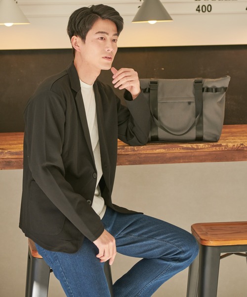 Blue Standard (ブルースタンダード)の「【BLUE STANDARD/ブルースタンダード】カットテーラードジャケット ジャケット専用Tシャツ 2点セット(テーラードジャケット・メンズ・チャコールグレー/ブラック/ネイビー・X-LARGE/MEDIUM/LARGE)」の11枚目の写真