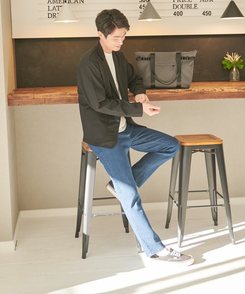 Blue Standard (ブルースタンダード)の「【BLUE STANDARD/ブルースタンダード】カットテーラードジャケット ジャケット専用Tシャツ 2点セット(テーラードジャケット・メンズ・チャコールグレー/ブラック/ネイビー・X-LARGE/MEDIUM/LARGE)」の10枚目の写真
