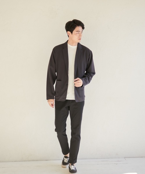Blue Standard (ブルースタンダード)の「【BLUE STANDARD/ブルースタンダード】カットテーラードジャケット ジャケット専用Tシャツ 2点セット(テーラードジャケット・メンズ・チャコールグレー/ブラック/ネイビー・X-LARGE/MEDIUM/LARGE)」の14枚目の写真