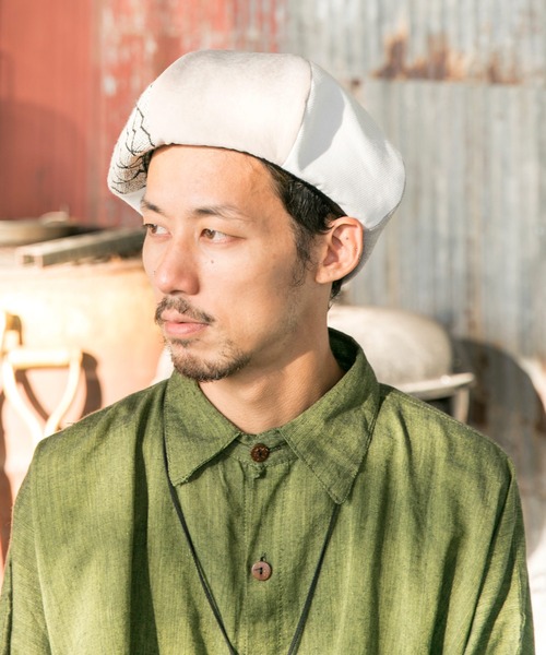 チャイハネ（チャイハネ）の「【チャイハネ】タビノベレー（ハンチング/ベレー帽・レディース・ブラック/ホワイト/カーキ・FREE）」の6枚目の写真