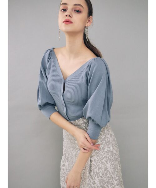 MERCURYDUO（マーキュリーデュオ）の「ジャガードタックフレアロングスカート（スカート・レディース・ライトグレー/ミント・SMALL/MEDIUM）」の6枚目の写真