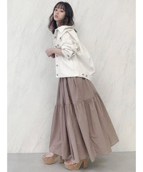 dazzlin（ダズリン）の「デニムルーズジャケット（デニムジャケット・レディース・オフホワイト/インディゴブルー/ベージュ・FREE）」の7枚目の写真