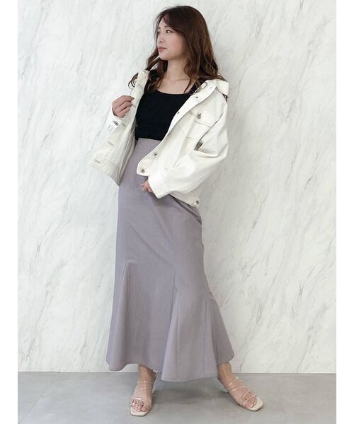 dazzlin（ダズリン）の「デニムルーズジャケット（デニムジャケット・レディース・オフホワイト/インディゴブルー/ベージュ・FREE）」の10枚目の写真