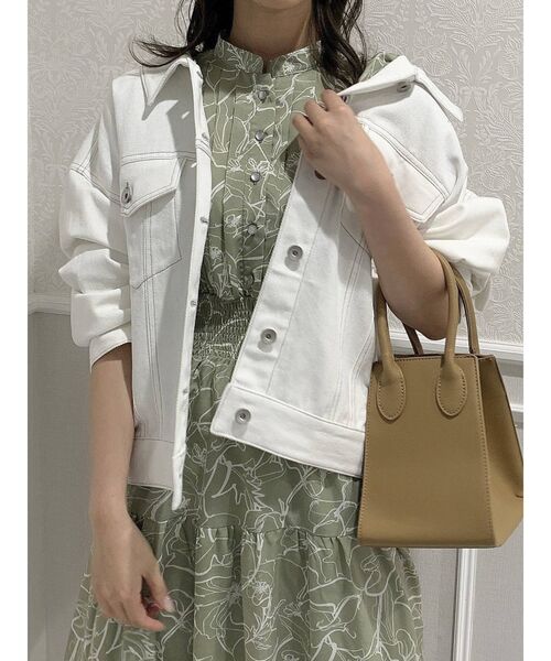 dazzlin（ダズリン）の「デニムルーズジャケット（デニムジャケット・レディース・オフホワイト/インディゴブルー/ベージュ・FREE）」の13枚目の写真