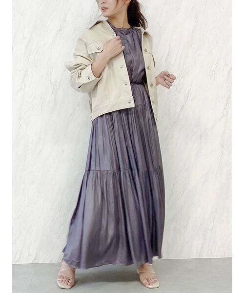 dazzlin（ダズリン）の「デニムルーズジャケット（デニムジャケット・レディース・オフホワイト/インディゴブルー/ベージュ・FREE）」の19枚目の写真