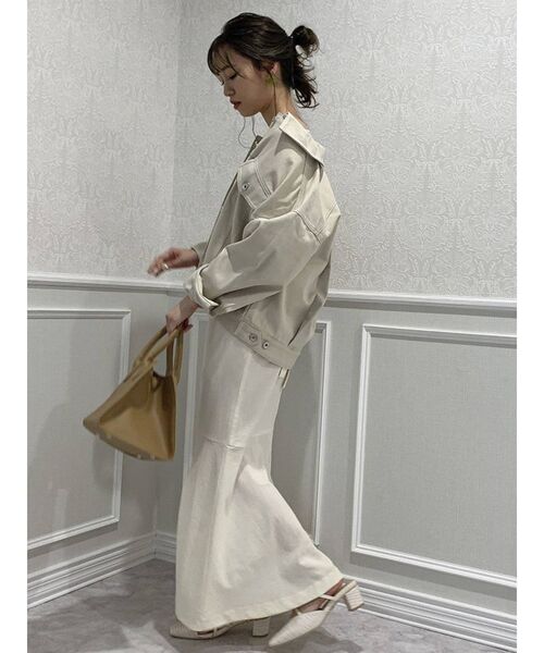 dazzlin（ダズリン）の「デニムルーズジャケット（デニムジャケット・レディース・オフホワイト/インディゴブルー/ベージュ・FREE）」の22枚目の写真