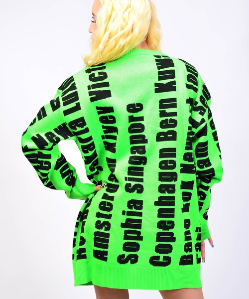 babyShoop(ベイビーシュープ)の「英字総柄ニットTOPS(ニット/セーター・レディース・ブラック/グリーン/ピンク・FREE)」の17枚目の写真