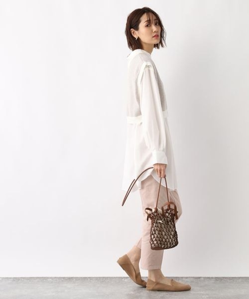GLOBAL WORK(グローバルワーク)の「【セットアイテム】マルチWAYベストツキシャツ/259431(シャツ/ブラウス・レディース・ベージュ/ブラック/グリーン系その他3・FREE)」の6枚目の写真