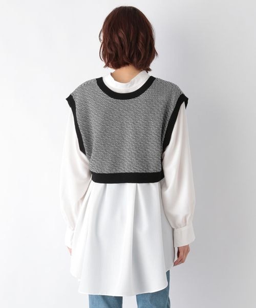 GLOBAL WORK(グローバルワーク)の「【セットアイテム】マルチWAYベストツキシャツ/259431(シャツ/ブラウス・レディース・ベージュ/ブラック/グリーン系その他3・FREE)」の9枚目の写真