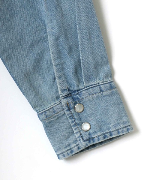 Levi's（リーバイス）の「Levi's/リーバイス CLASSIC DENIM WESTERN SHIRT/デニム ウエスタンシャツ/レギュラーカラーシャツ（シャツ/ブラウス・メンズ・サックスブルー/ブルー/ワンウォッシュ/ブルー系その他・S/M/L）」の10枚目の写真
