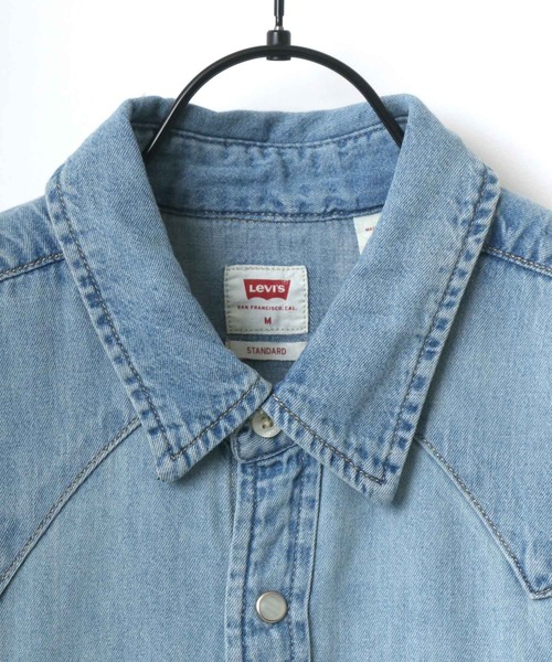 Levi's（リーバイス）の「Levi's/リーバイス CLASSIC DENIM WESTERN SHIRT/デニム ウエスタンシャツ/レギュラーカラーシャツ（シャツ/ブラウス・メンズ・サックスブルー/ブルー/ワンウォッシュ/ブルー系その他・S/M/L）」の7枚目の写真