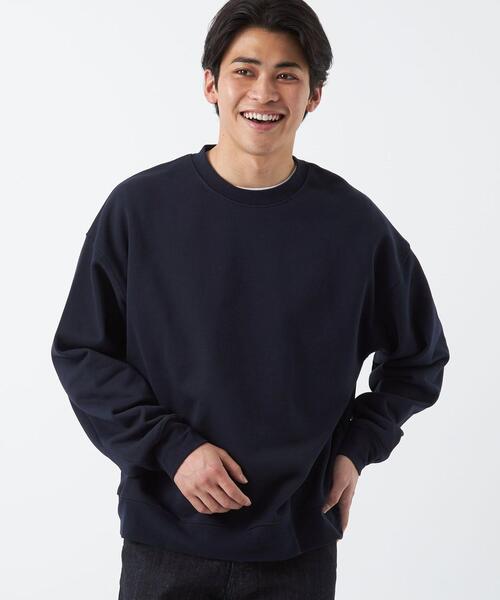 green label relaxing（グリーンレーベルリラクシング）の「GIZA スウェット クルーネック 長袖 トップス（スウェット・メンズ・ライトグレー/オリーブ/ネイビー・XL/L/M/S）」の3枚目の写真
