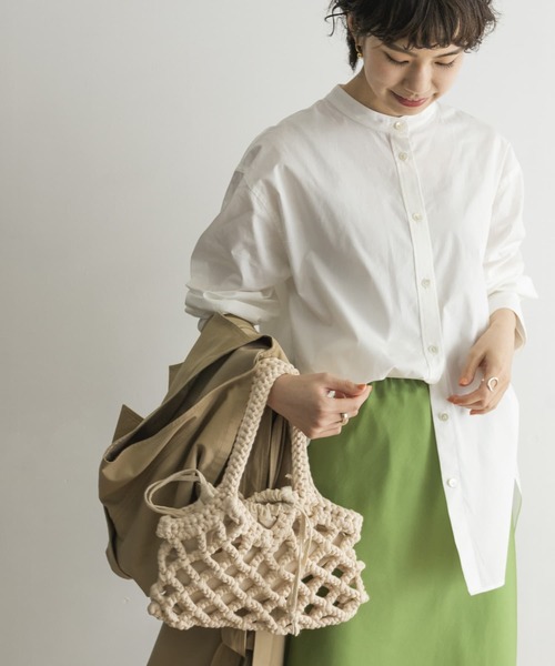 URBAN RESEARCH(アーバンリサーチ)の「バンドカラーロングカフスシャツ(シャツ/ブラウス・レディース・オフホワイト/ピンク/ブルー・FREE)」の18枚目の写真