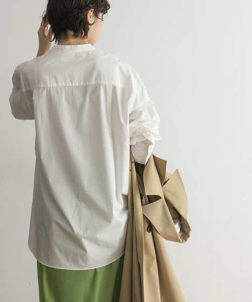 URBAN RESEARCH(アーバンリサーチ)の「バンドカラーロングカフスシャツ(シャツ/ブラウス・レディース・オフホワイト/ピンク/ブルー・FREE)」の20枚目の写真