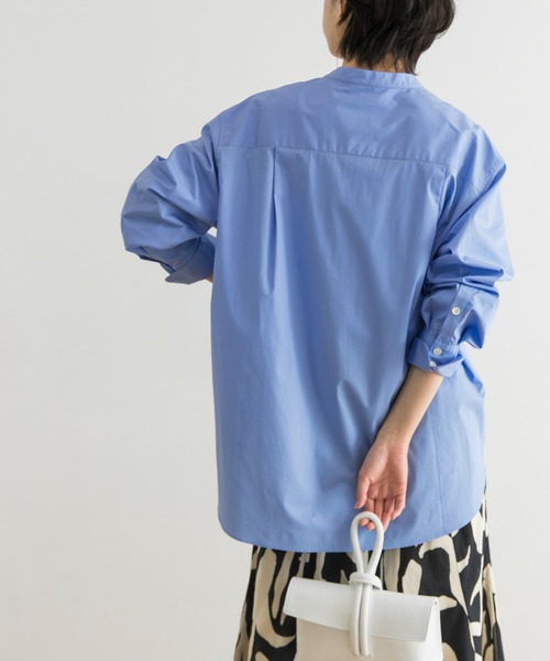 URBAN RESEARCH(アーバンリサーチ)の「バンドカラーロングカフスシャツ(シャツ/ブラウス・レディース・オフホワイト/ピンク/ブルー・FREE)」の14枚目の写真