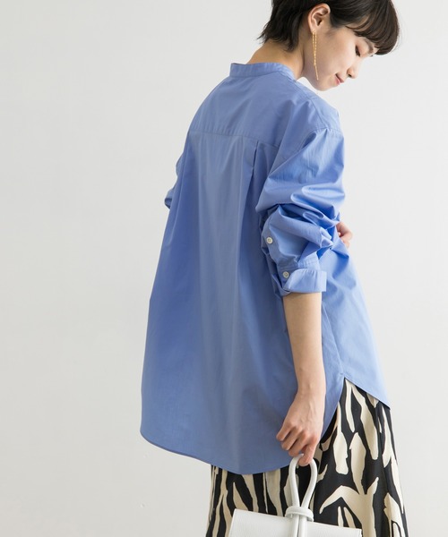 URBAN RESEARCH(アーバンリサーチ)の「バンドカラーロングカフスシャツ(シャツ/ブラウス・レディース・オフホワイト/ピンク/ブルー・FREE)」の8枚目の写真