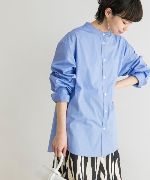 URBAN RESEARCH(アーバンリサーチ)の「バンドカラーロングカフスシャツ(シャツ/ブラウス・レディース・オフホワイト/ピンク/ブルー・FREE)」の16枚目の写真