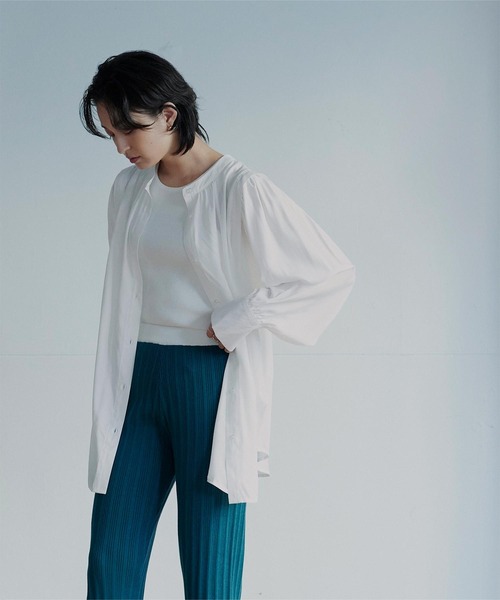 miette（ミエット）の「前後2wayﾎﾞﾘｭｰﾑ袖ﾌﾞﾗｳｽ（シャツ/ブラウス・レディース・オフホワイト/オレンジ・FREE）」の7枚目の写真