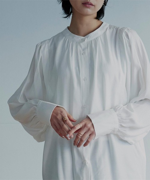 miette（ミエット）の「前後2wayﾎﾞﾘｭｰﾑ袖ﾌﾞﾗｳｽ（シャツ/ブラウス・レディース・オフホワイト/オレンジ・FREE）」の3枚目の写真