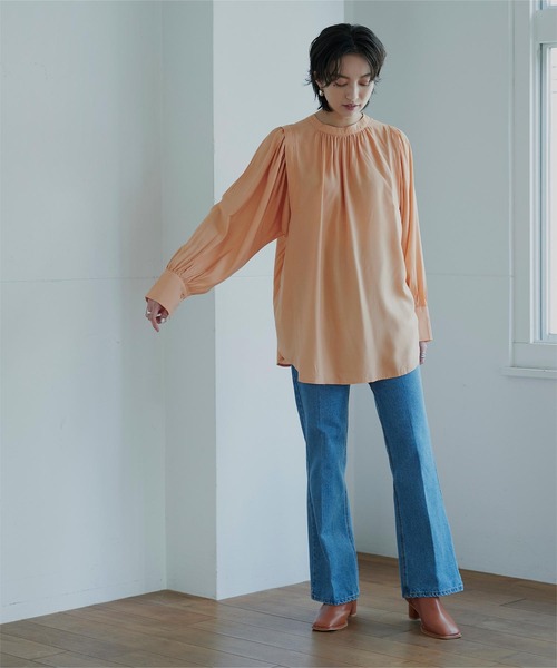 miette（ミエット）の「前後2wayﾎﾞﾘｭｰﾑ袖ﾌﾞﾗｳｽ（シャツ/ブラウス・レディース・オフホワイト/オレンジ・FREE）」の11枚目の写真