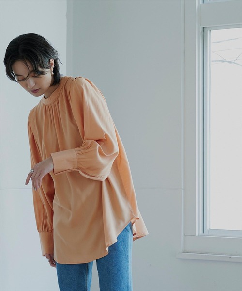 miette（ミエット）の「前後2wayﾎﾞﾘｭｰﾑ袖ﾌﾞﾗｳｽ（シャツ/ブラウス・レディース・オフホワイト/オレンジ・FREE）」の10枚目の写真