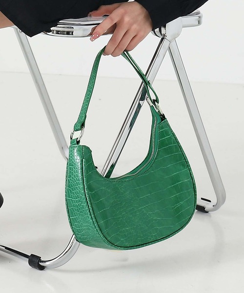 ANAP（アナップ）の「クロコサドルバッグ（ハンドバッグ・レディース・ブラック/グリーン/ライトベージュ・FREE）」の3枚目の写真