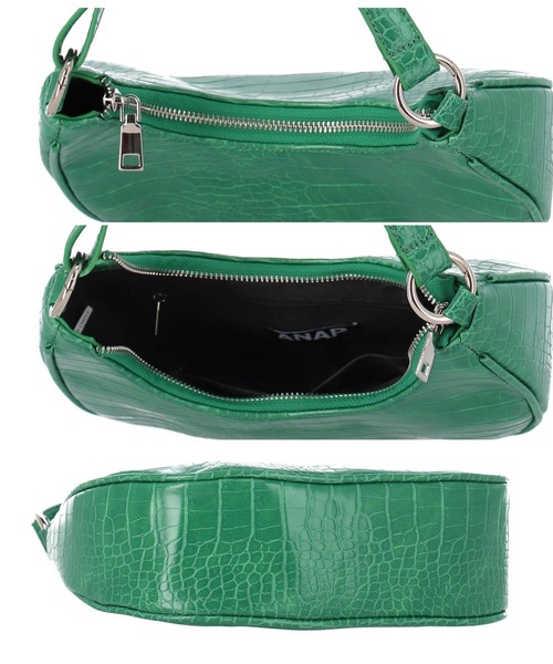 ANAP（アナップ）の「クロコサドルバッグ（ハンドバッグ・レディース・ブラック/グリーン/ライトベージュ・FREE）」の10枚目の写真