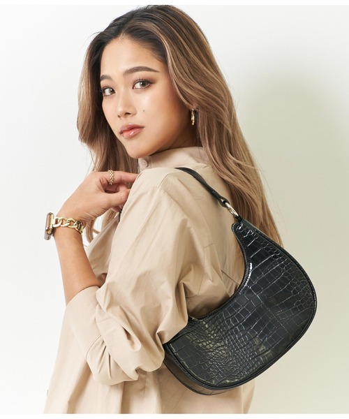 ANAP（アナップ）の「クロコサドルバッグ（ハンドバッグ・レディース・ブラック/グリーン/ライトベージュ・FREE）」の20枚目の写真