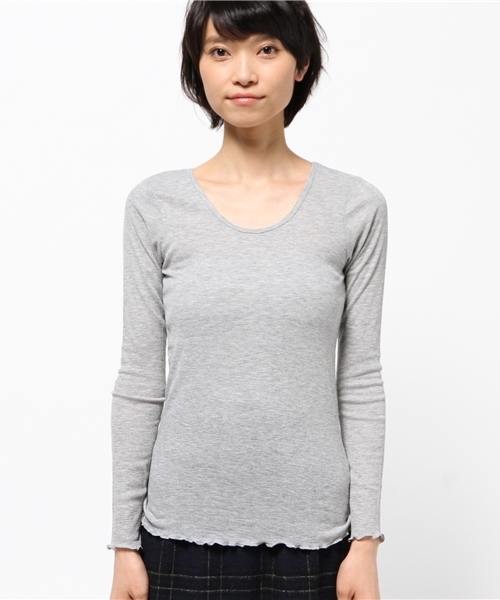 OUTLET(アウトレット)の「【mystic】テレコロンティー(Tシャツ/カットソー・レディース・グレー/チャコールグレー/ブラック/ベージュ・FREE)」の5枚目の写真