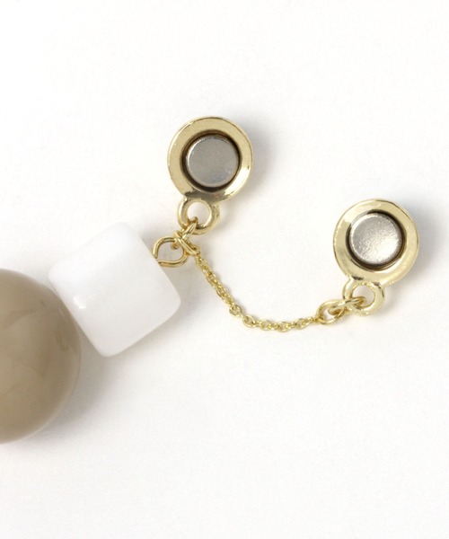 studio CLIP(スタディオクリップ)の「MAGボリュームビーズイヤリング(イヤリング・レディース・ライトグレー/ライトグリーン・FREE)」の3枚目の写真