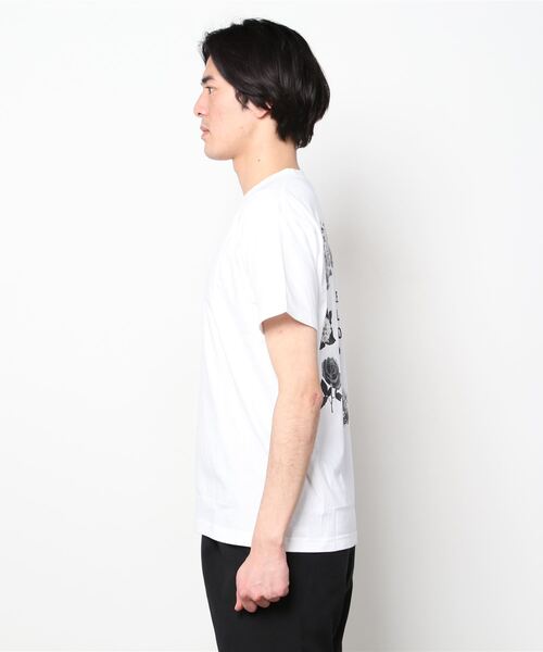 DOUBLE STEAL(ダブルスティール)の「Monotone Flower Logo Tシャツ(Tシャツ/カットソー・メンズ・ホワイト/ブラック/オリーブ/ライトベージュ・MEDIUM/LARGE/X-LARGE/XX-LARGE)」の9枚目の写真