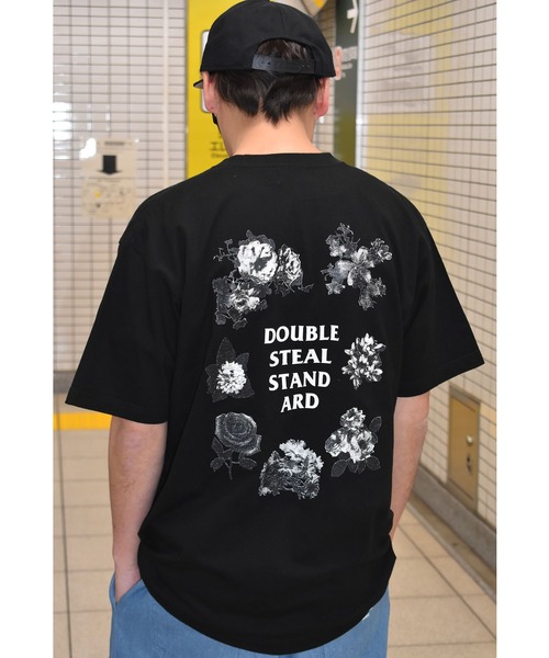 Monotone Flower Logo Tシャツ（Tシャツ/カットソー）｜DOUBLE STEAL