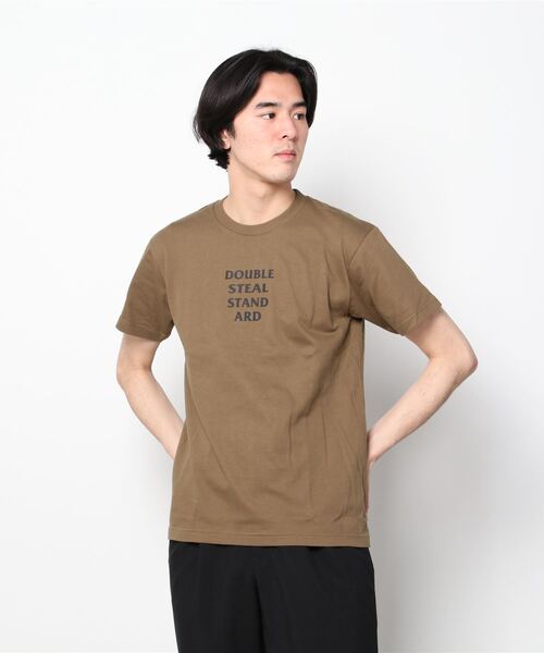DOUBLE STEAL(ダブルスティール)の「Monotone Flower Logo Tシャツ(Tシャツ/カットソー・メンズ・ホワイト/ブラック/オリーブ/ライトベージュ・MEDIUM/LARGE/X-LARGE/XX-LARGE)」の13枚目の写真
