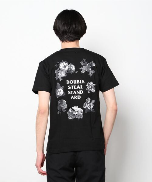 DOUBLE STEAL(ダブルスティール)の「Monotone Flower Logo Tシャツ(Tシャツ/カットソー・メンズ・ホワイト/ブラック/オリーブ/ライトベージュ・MEDIUM/LARGE/X-LARGE/XX-LARGE)」の14枚目の写真
