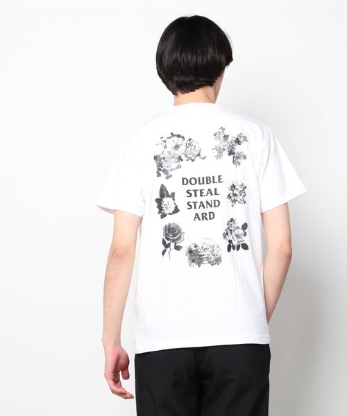 DOUBLE STEAL(ダブルスティール)の「Monotone Flower Logo Tシャツ(Tシャツ/カットソー・メンズ・ホワイト/ブラック/オリーブ/ライトベージュ・MEDIUM/LARGE/X-LARGE/XX-LARGE)」の15枚目の写真